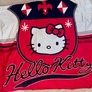 HELLO KITTY UNIVERSITY DUVET COVER WITH ZIPPER AND FLAT SHEET COTTON